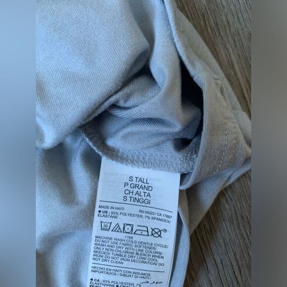 Old Navy Running Workout Athleisure Top Gray Lightweight Cinch Waist Size S Tall - Picture 6 of 9